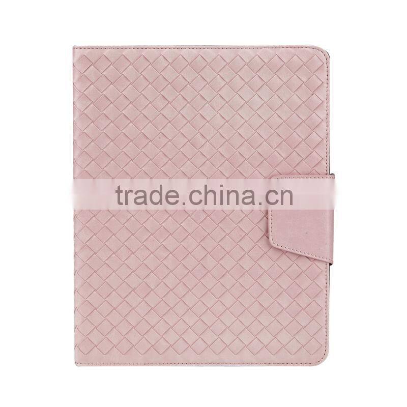 Tablet Accessories W allet Cover For iPad 2 3 4 Weave Leather Case