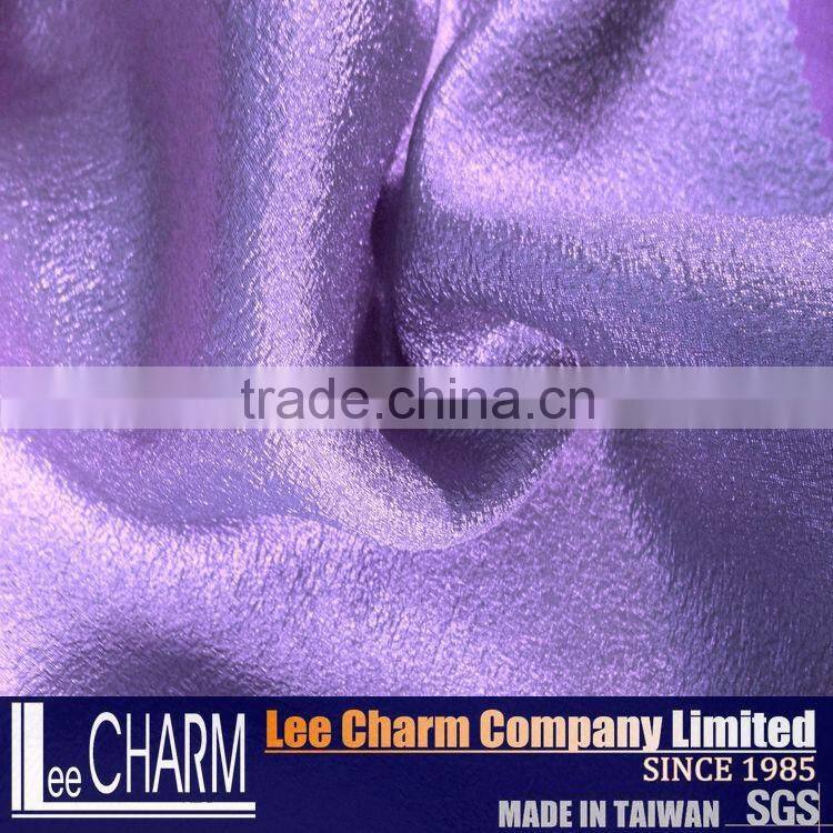 100% Polyester Amethyst Slight Crepe Fabric Material