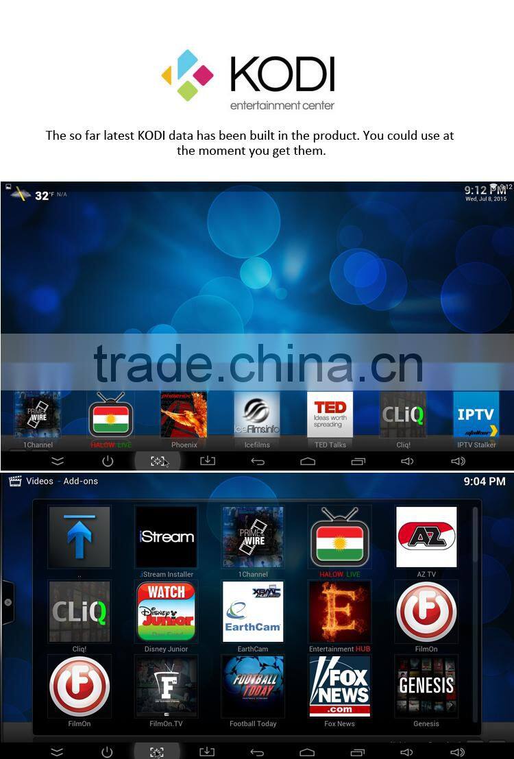 T8 PRO Quad core S812 box with cor-tex A9 arm XBMC Miracast bluetooth 3 usb ports