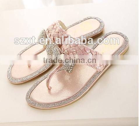 fancy women flat sandal shoes for girls women bow knot buckle flat sandal