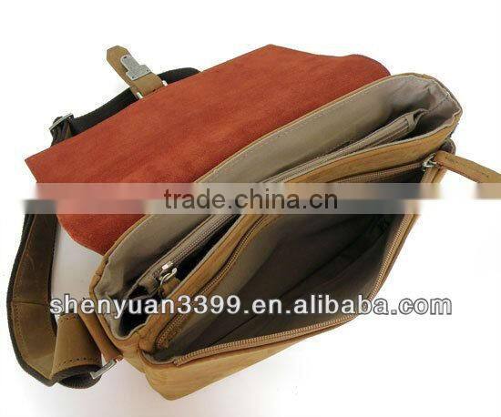 Hot shopping unique leather briefcase Custom Logo used leather briefcase taobao shop used laptop singapore