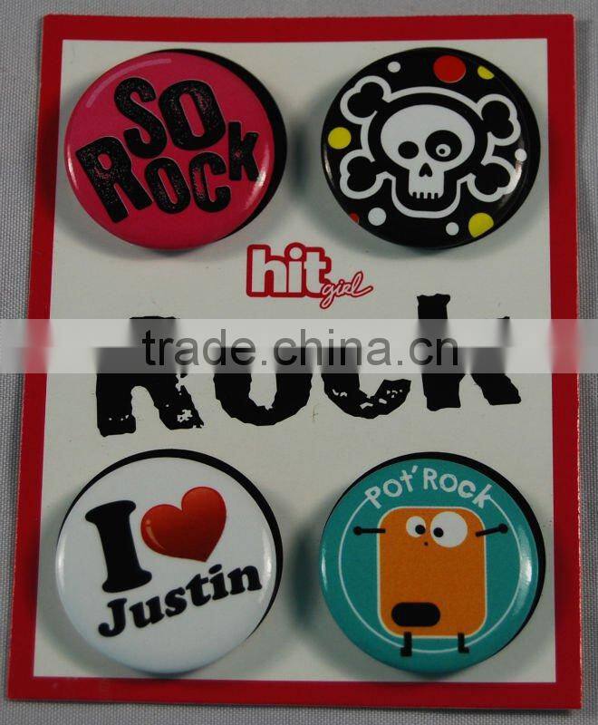 Badge, Button and Tin Pin