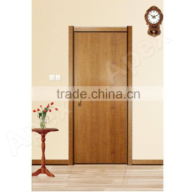 Fire Retardant Modern WPC room door bathroom door entry door wood plastic composite
