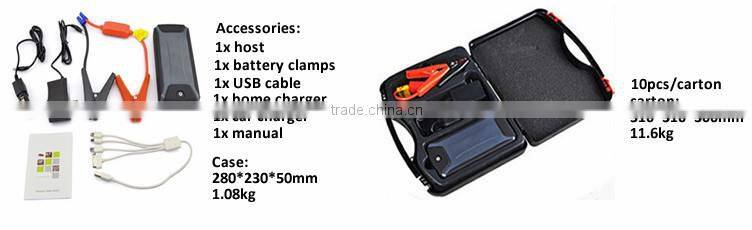 sunpow 12000mah double usb new design Portable Vehicle Battery Booster multifunction 12v jump starter