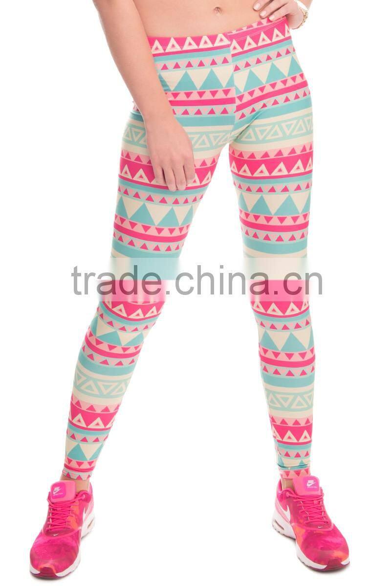 New Arrival 3D Printed Color Women leggings Aztec Green leggins woman