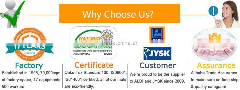 Professional Carpeted Pvc Floor Mat with or without Gripper