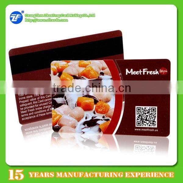 Plastic CR80 gift card with premier quality