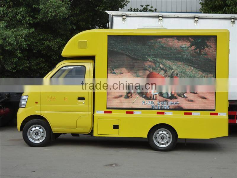 Bottom price changan small led mobile advertising vehicle