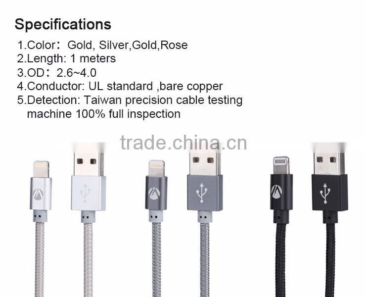 High Best quality MFI Date charging cable,MFI micro usb data cable,usb Date cable micro
