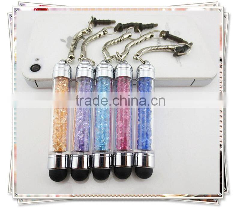 TCR- 0903 crystal touh pen for smartphone , small crystal gift pen