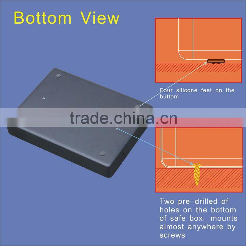 Wholesale- MD500 Micro Vault Digital Code Jewelry Car handgun pistol portable security storage steel mini Safe Box / gun vault