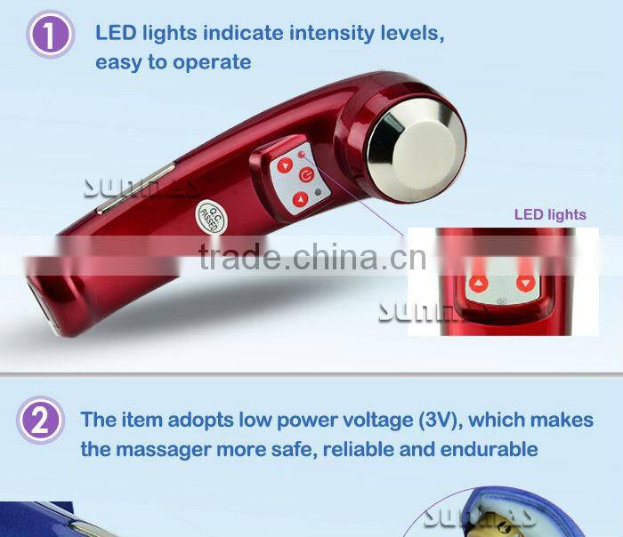 gel pads with fabrics Sticky electrode gel rubber facial massager with light designs SM9095