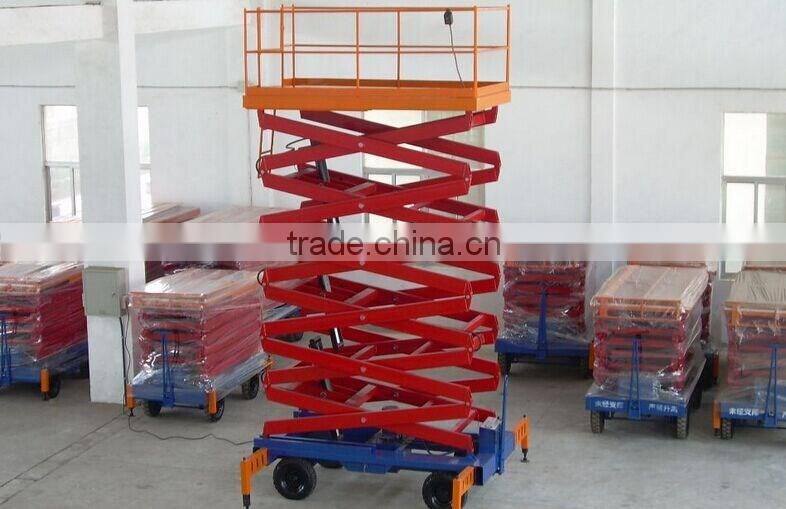 Full electric work platform scissor working platform lift table sel-propelled lifters with CE