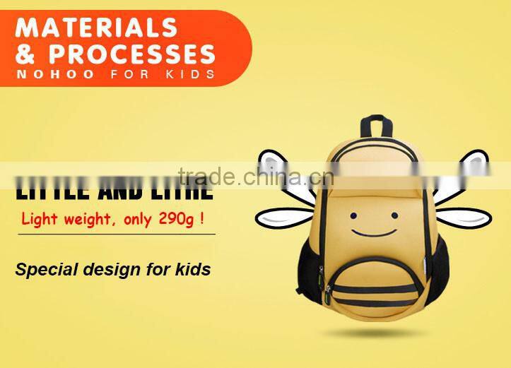 Beautiful Waterproof Lightweight kids cartoon backpacks Kindergarten Baby Girls Boys Fashion Bee Schoolbags 2016
