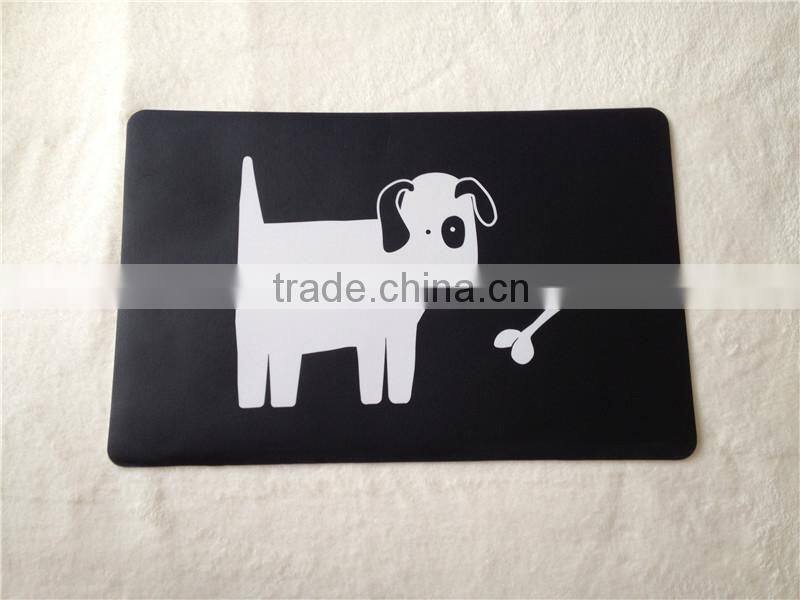 Pet Non-slip eco-friendly PVC foaming cat bowl placemat waterproof backing