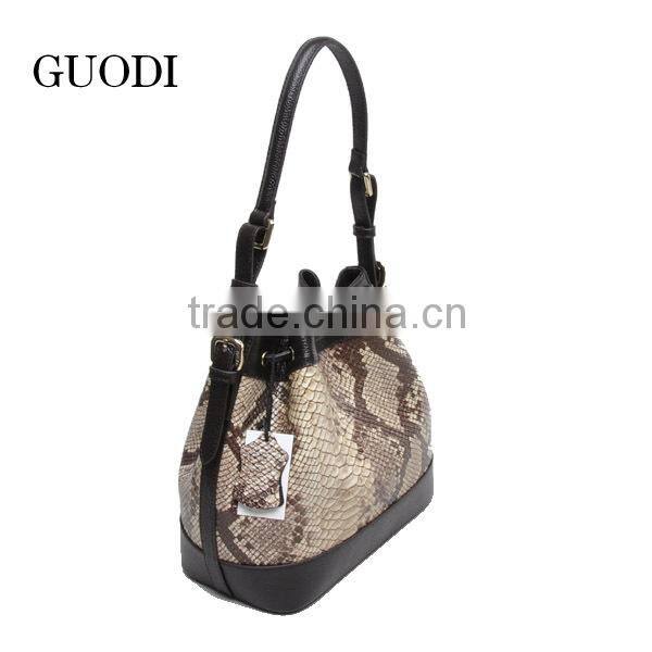 2015 elegant snake pattern systyle handbags for lady
