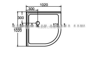 North America AUS market UPC/cUPC certified tile flange shower tray, 2 side aclove tile flange shower tray, bath tray