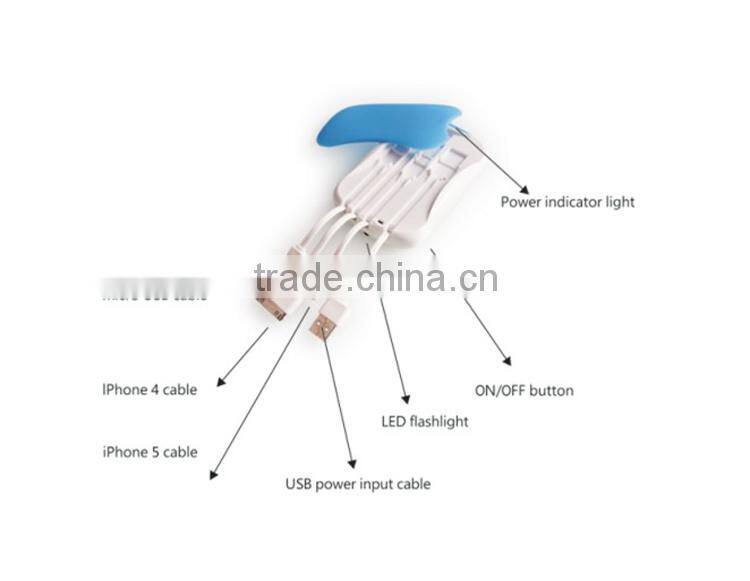 universal usb power bank charger with different micro usb for smart phone