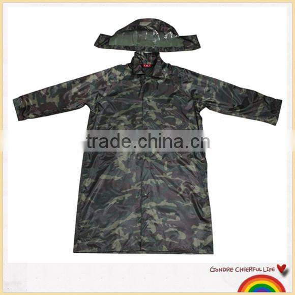 Qiaowei new military nylon PVC raincoat camouflage coats
