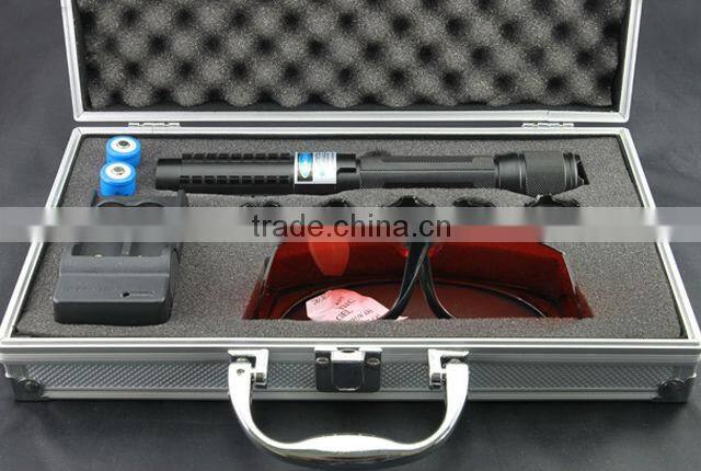 blue laser pointer 1000mw with 5 pattern heads,battery,charger,glasse