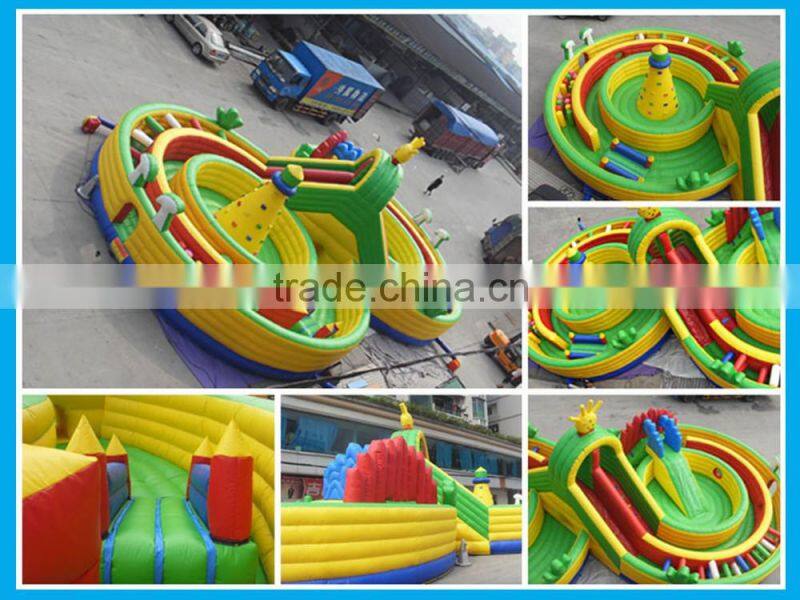 Best selling inflatable joust! 0.55mm PVC cheap inflatable obstacle course, adult inflatbale obstacle playground for sale