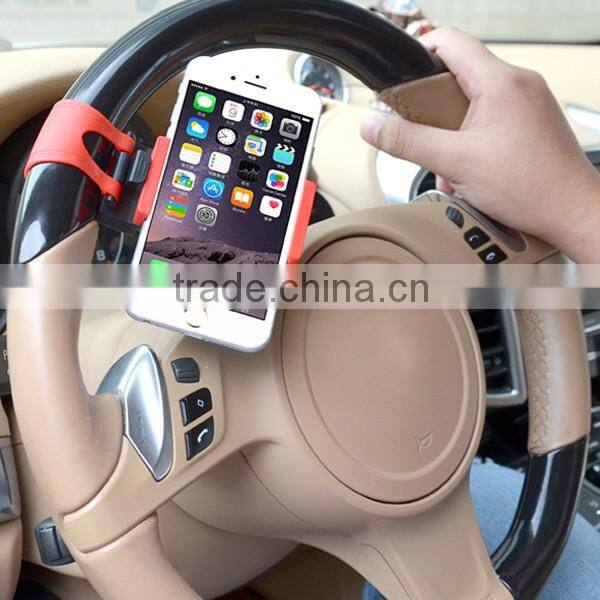 Universal Car Steering Wheel Holder Bracket For iPhone5s Samsung Galaxy S4 S3 Nokia HTC Mobile Phone Car Stand Stent