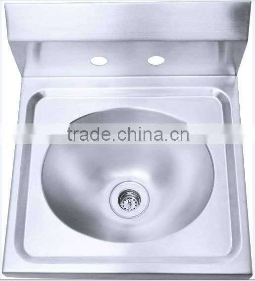 Universal wallmount stainless steel wash basin sink