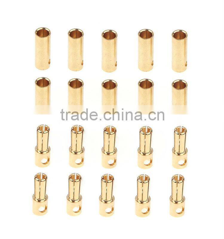 Copper Bullet 5.0mm Banana Plug Connectors Male Female for RC Motor ESC Battery Part
