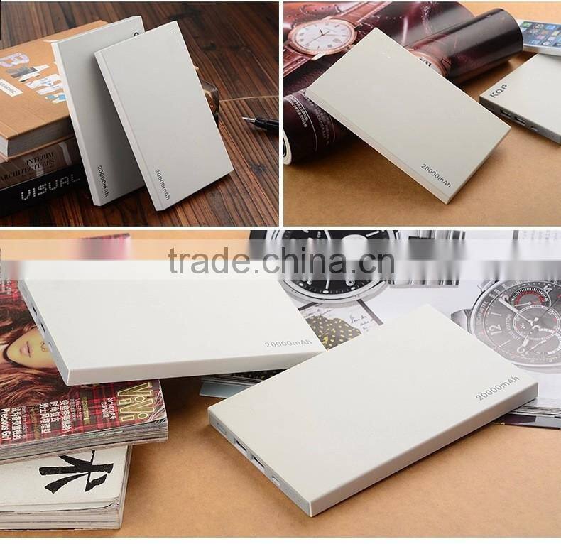 2016 Hot sale Ultra slim Portable power bank 20000mah for Smartphone