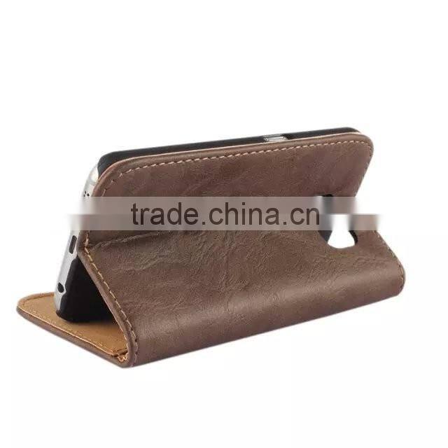 High selling retro filp leather case for samsung s6 edge
