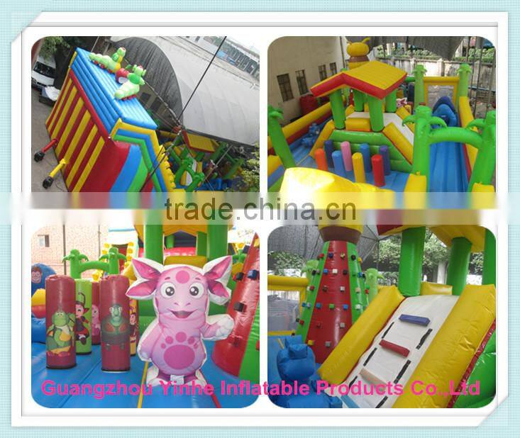 0.55mm pvc tarpaulin commercial grade inflatable slide for adult