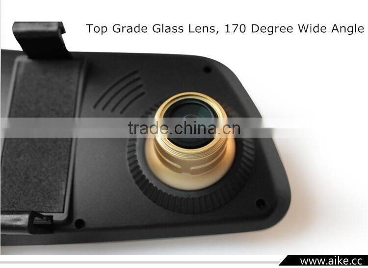 New arrival car dvr mirror monitor 1080p rearview mirror camera dual lens car camera recorder night vision vehicle dvr parking