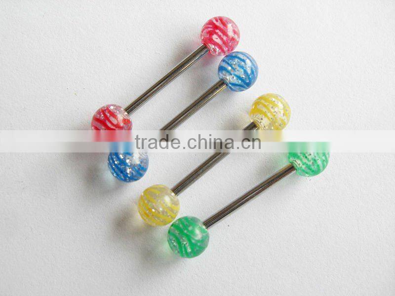 UV Acrlylic Tongue Ring Body Piercing