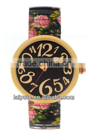 2013 new hot wholesales plating flower watch lady like watch