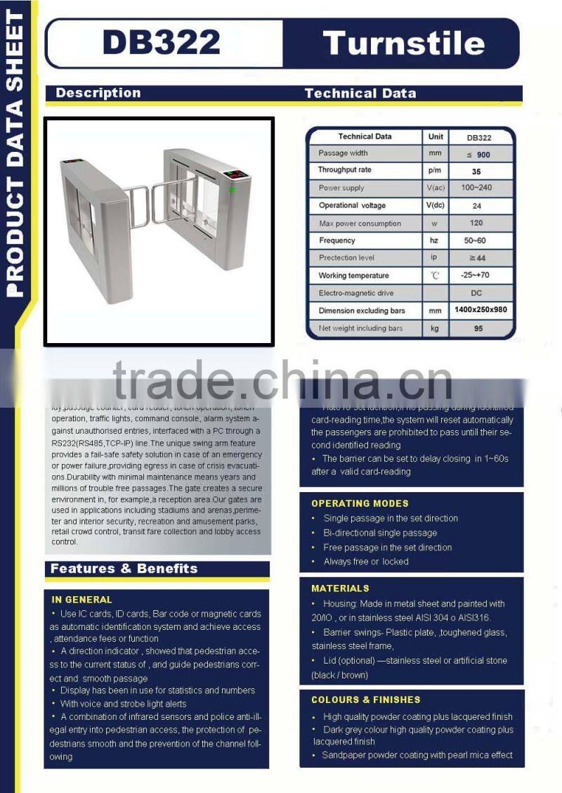 Alibaba Wholesale Turnstile Manufacturer Wider Pass Supermarket Entrance Gate