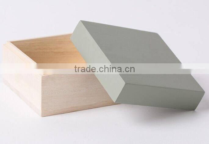 Open Cover Design Colorful Wooden Gift Box