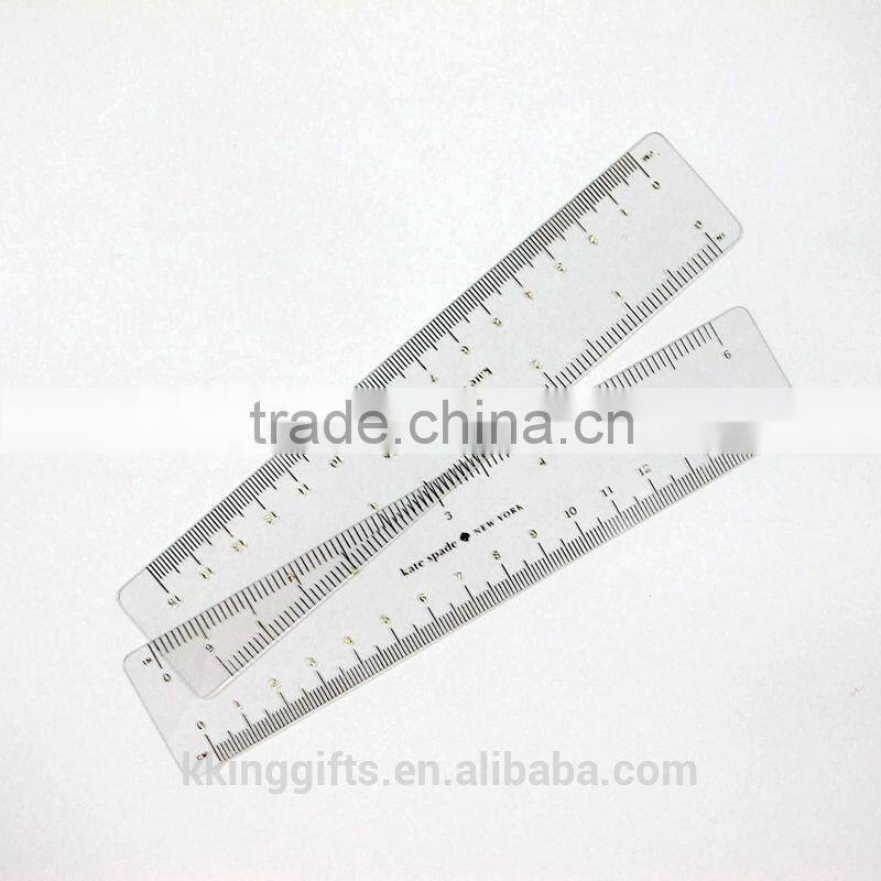 Promotional gifts drafting supplies 15cm plastic scale ruler with own design