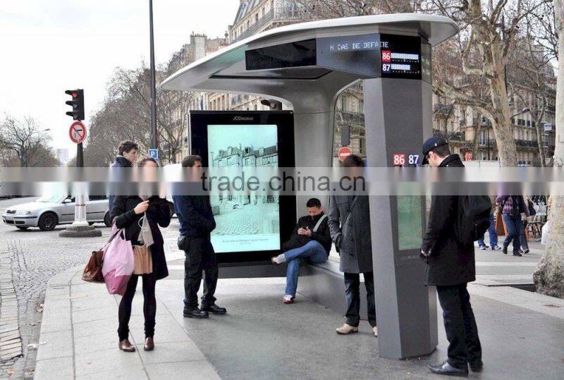 Modern Metal Outdoor Advertising Bus Stop Shelter for Advertising