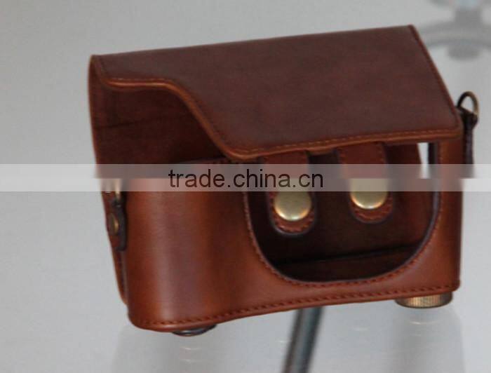 Factory competitive price stylish leather Camera Bag in Dongguan
