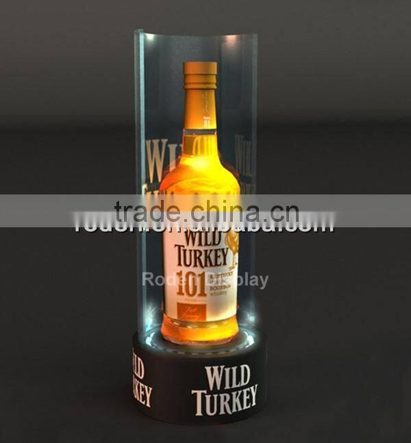 fashional acrylic wine bottle glass holder racks with led light