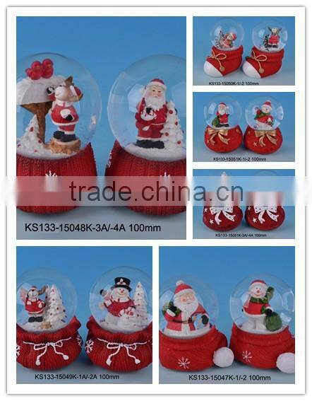 Kinsheng Hot Selling Polyresin Decorative Christmas Tree Glass Bottles
