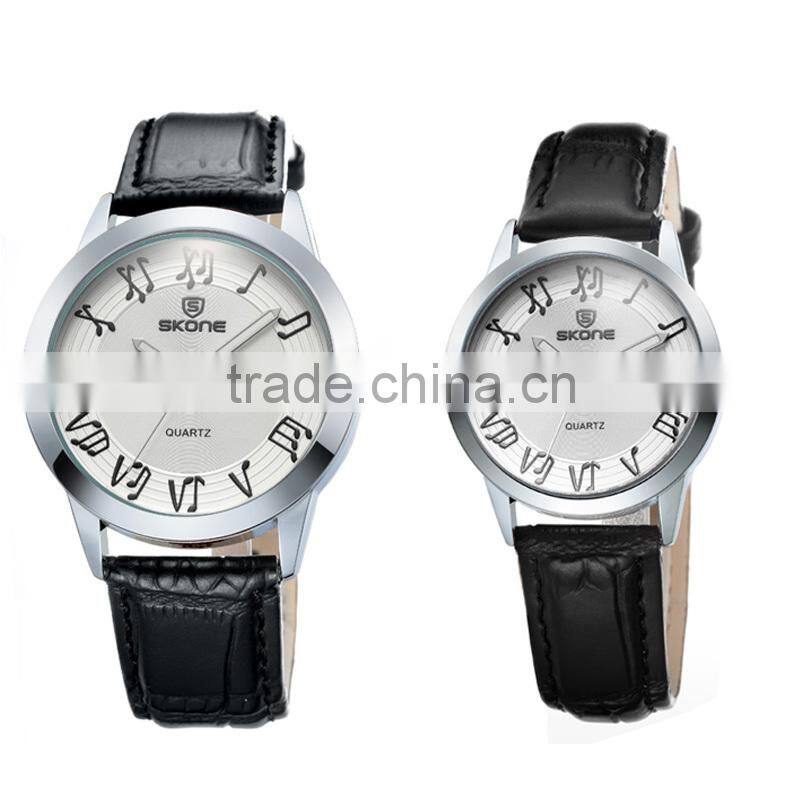 low MOQ cheap price watch Elegant white dial couple watch for wedding gifts