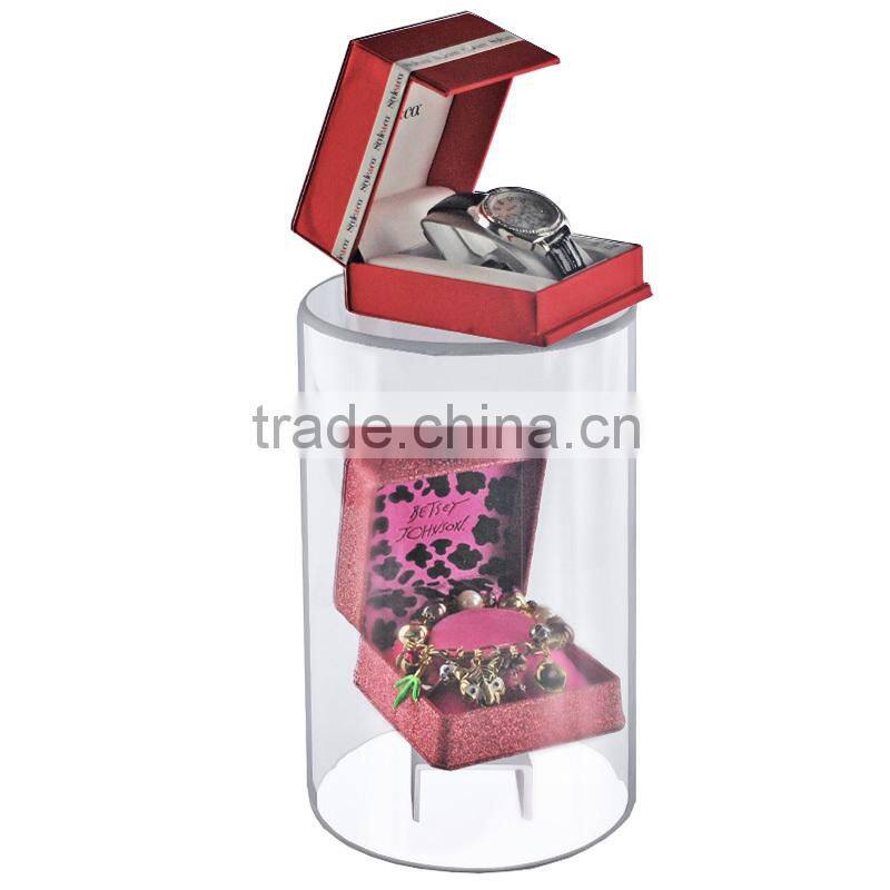 High quality acrylic column tray, cylinder display