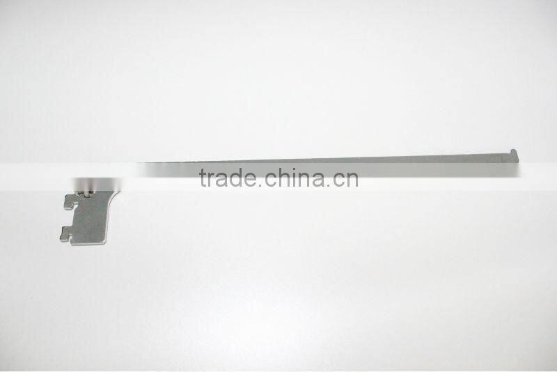 Chrome metal single slot shelf bracket