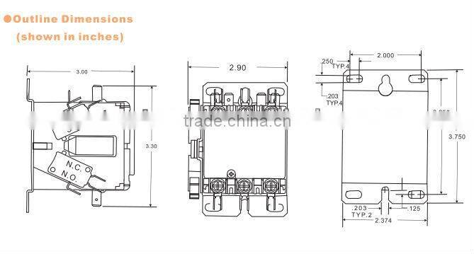 Definite Purpose contactor magnetic contactor AC Contactor(SA-3P-40A-240VAC)