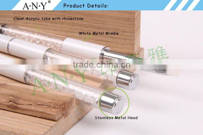 ANY Nail Art Beauty UV Gel Nails Painting Rhinestone White Nail Art Brush Pure Color