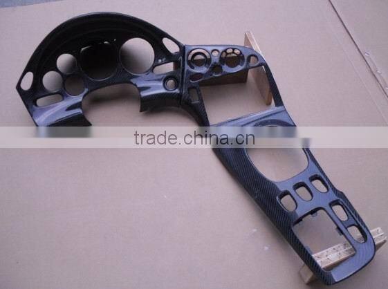 Carbon fiber 4pcs Interior Replacement Guage Hood Radio Surroundings for 1993-1996 Mazda RX7 FD3S LHD CF