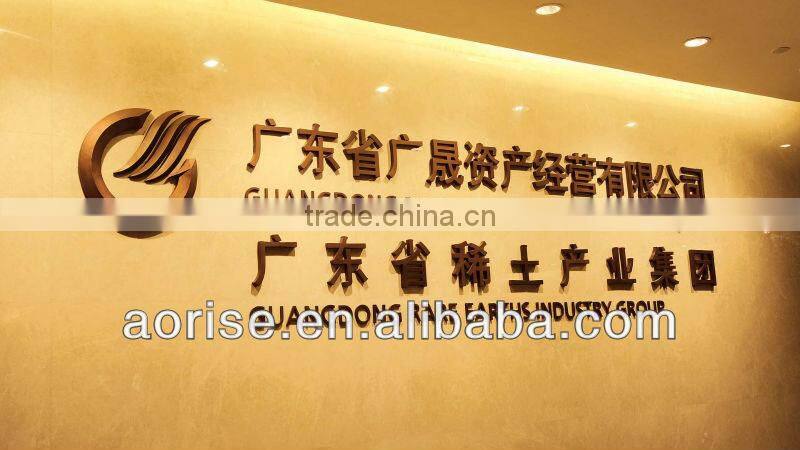 Best quality metal antique gold letter badge/custom letter badge