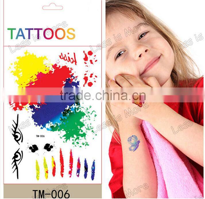Children's oil painting tatoo stickers/ wall stickers