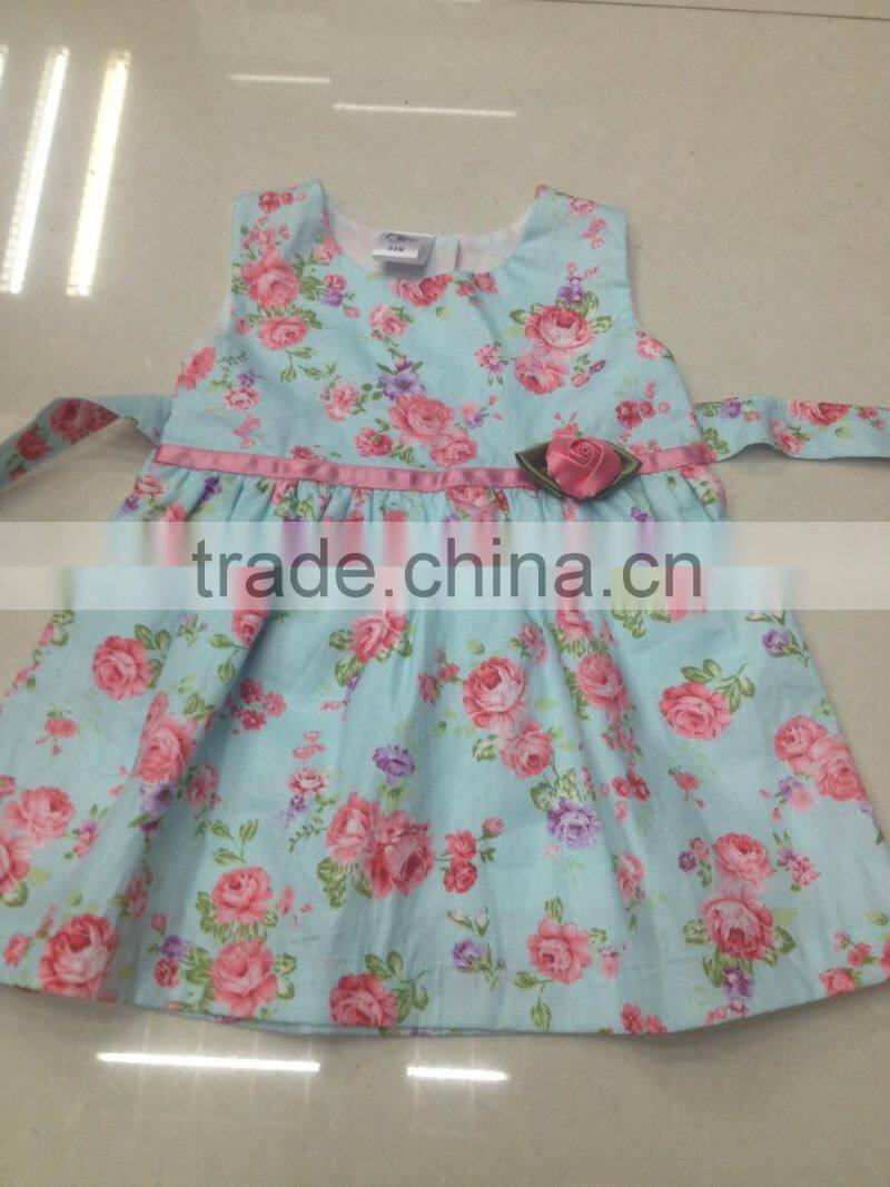 2016 baby cotton flower dress frocks designs cute little girls birthday dress